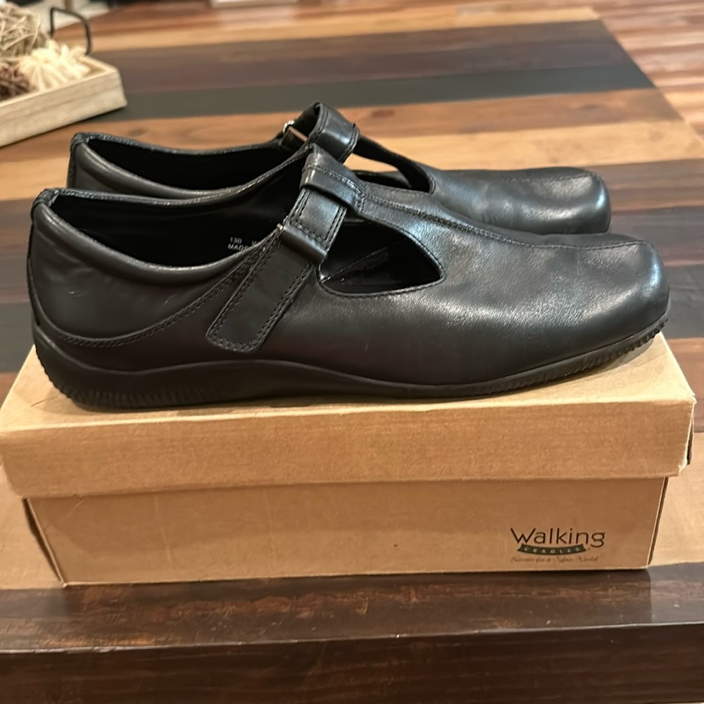 Walking Cradles Black Leather Loafers